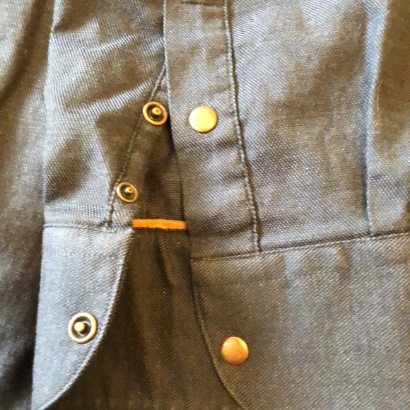 ZAGIRI XL SLIM FIT SNAP DOWN LONG SLEEVE NAVY SOFT COTTON WESTERN SHIRT - #147 - Picture 6 of 10